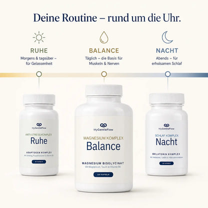 GentleFlow Set – Schlaf, Ruhe & Balance | 3er-Set für Tag & Nacht
