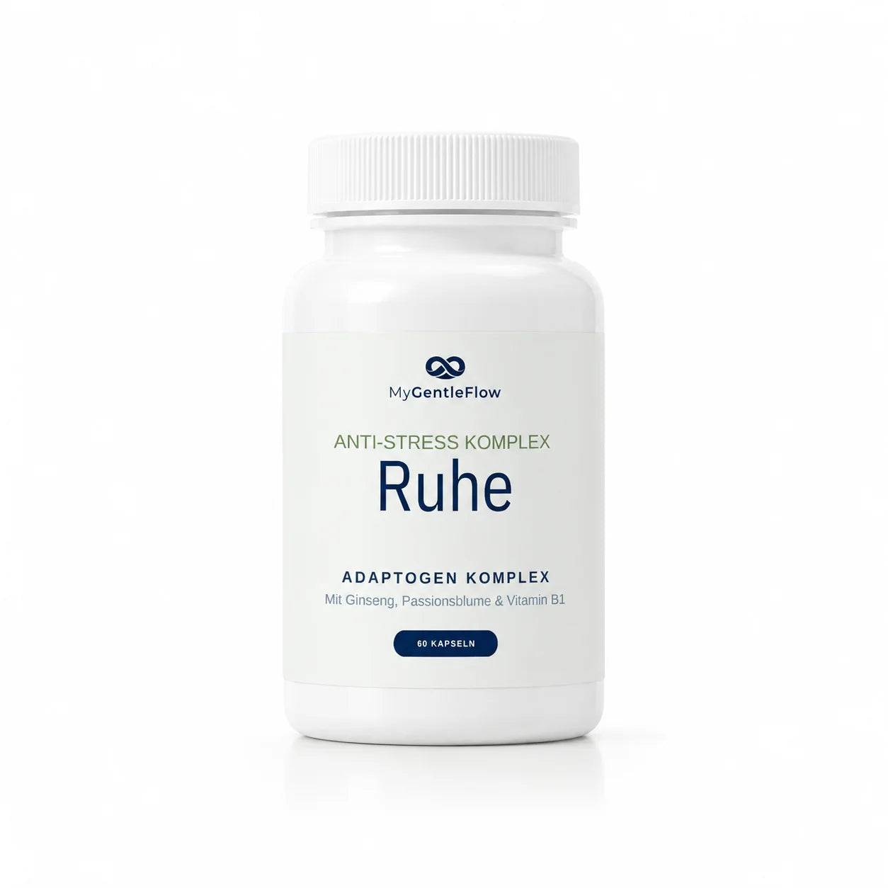 Gentle Ruhe – Adaptogen-Komplex mit Ginseng & Passionsblume | 60 Kapseln