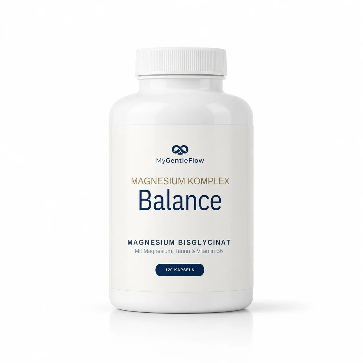 Gentle Balance – Magnesium Bisglycinat mit Taurin & Vitamin B6 | 120 Kapseln
